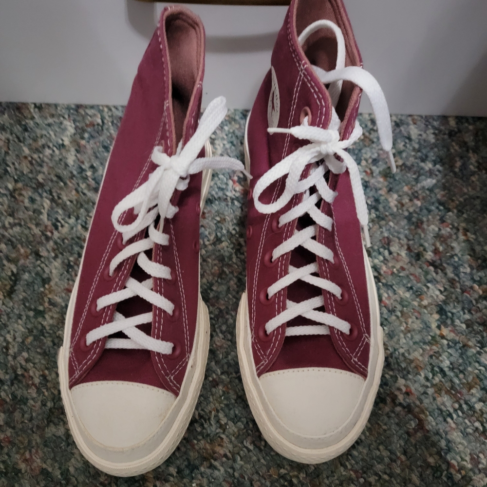 Converse Burgundy High-Top Sneakers